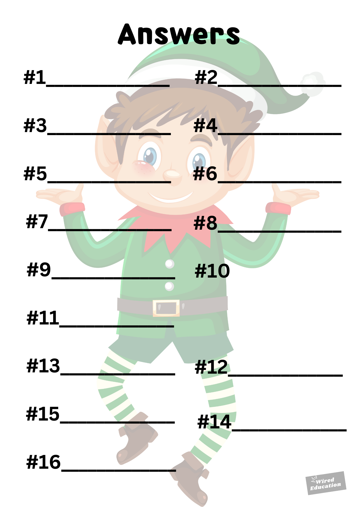 Christmas Math Hunt
