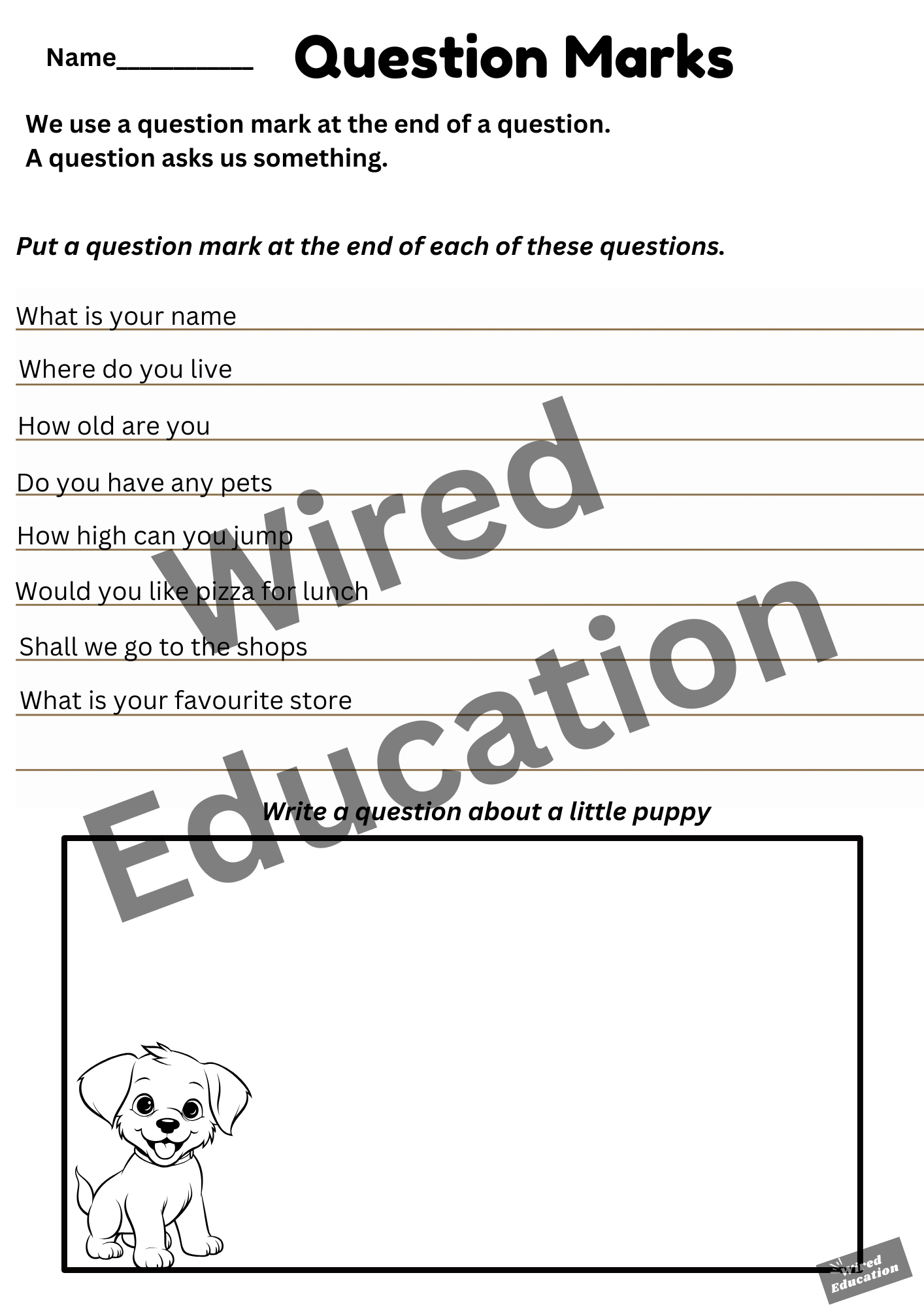 Question marks