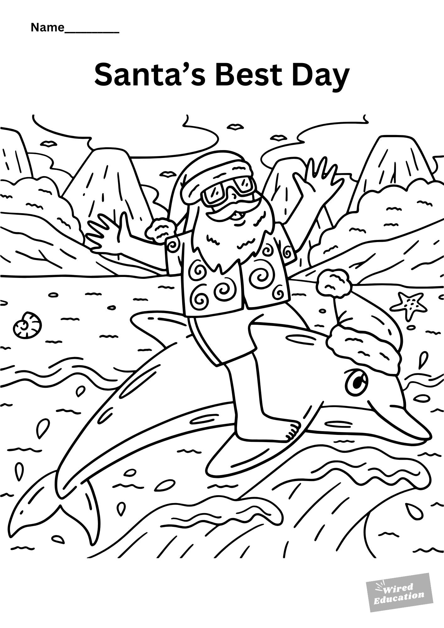 Colour in Santas best day
