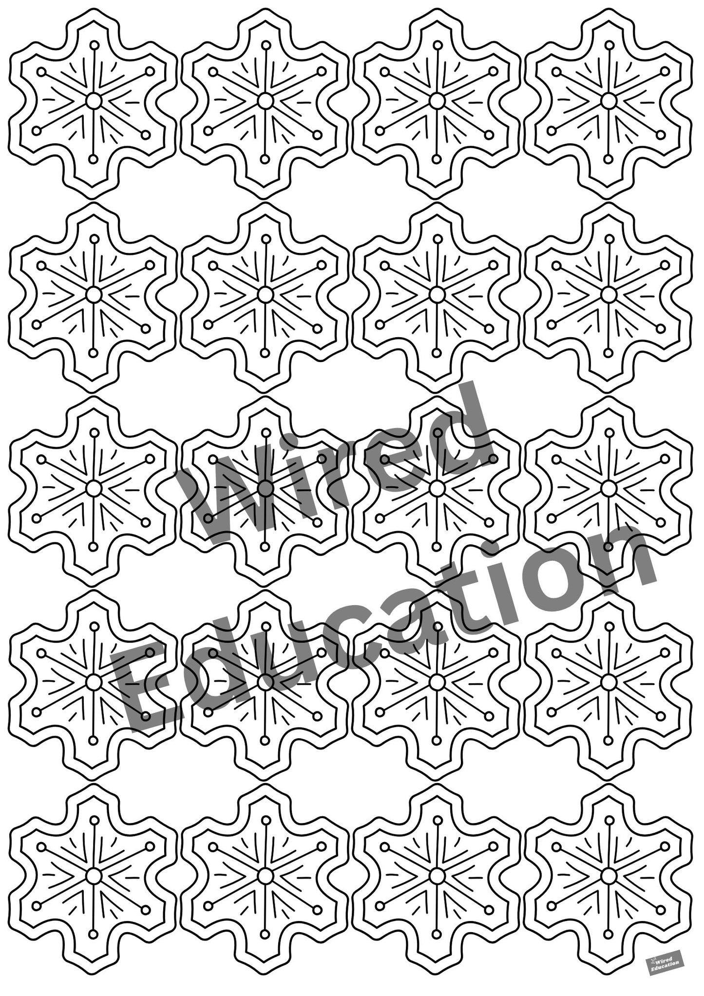 Tessellation snowflake