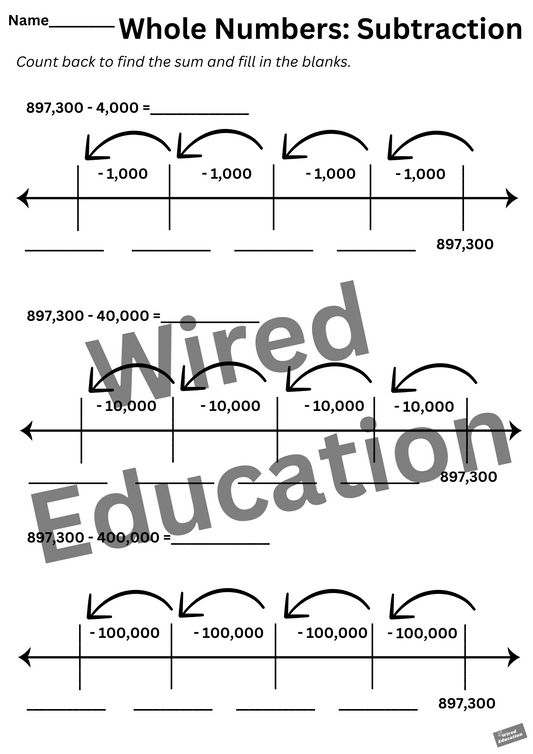 Whole Numbers: Subtraction