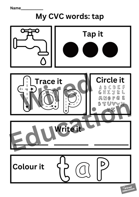 My CVC words- tap