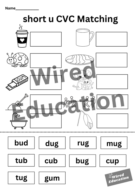 CVC u matching activity
