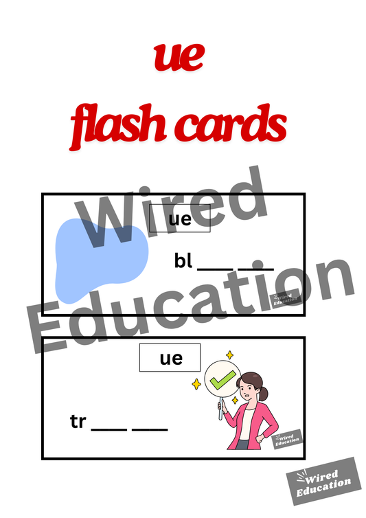 ue flash cards (ue sound only)