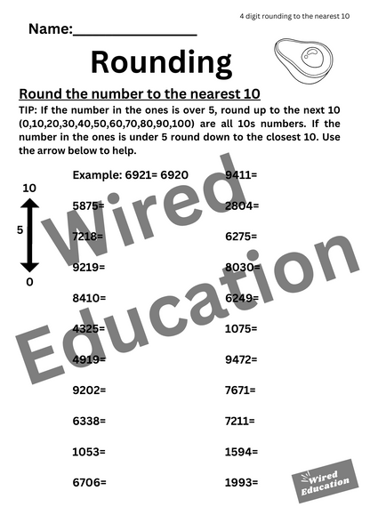 Rounding to the nearest 10 (4 digits)