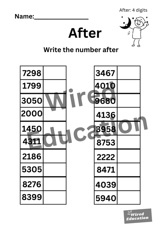 Numbers After (4 digits)