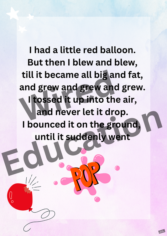 Poem: little red balloon