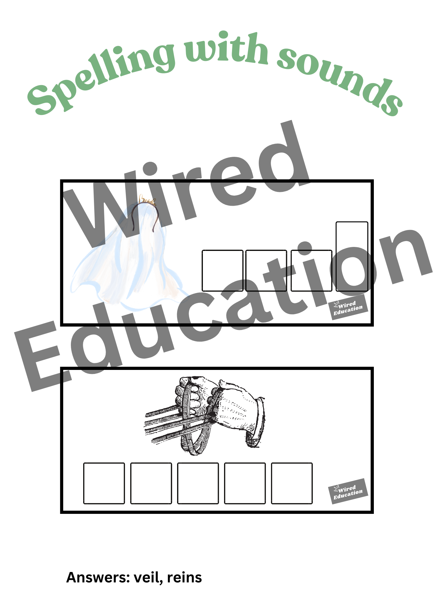 Spelling with sounds ei words