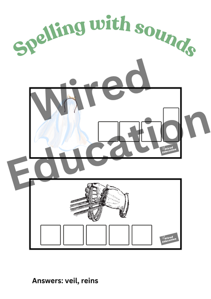 Spelling with sounds ei words