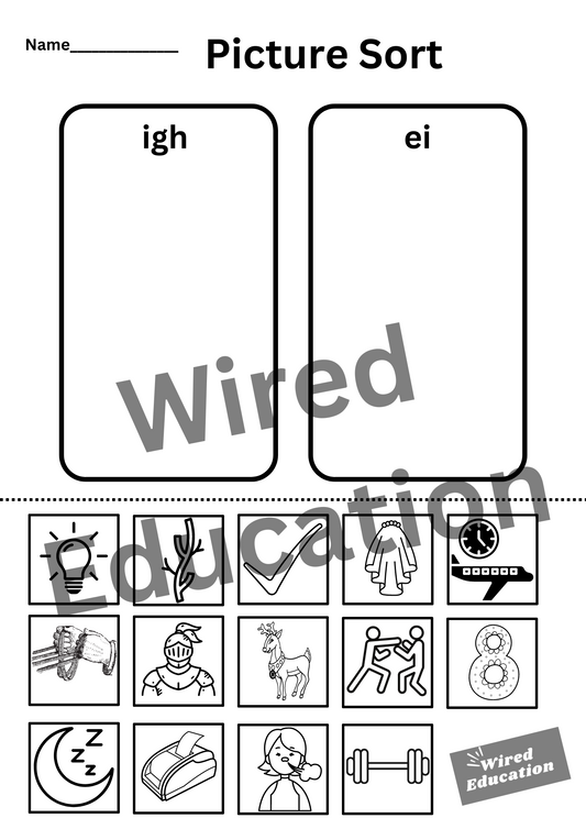 igh/ei picture sort