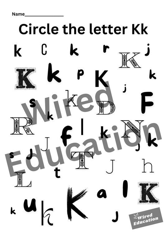 Circle the letter K