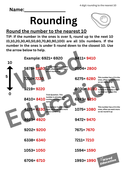 Rounding to the nearest 10 (4 digits)