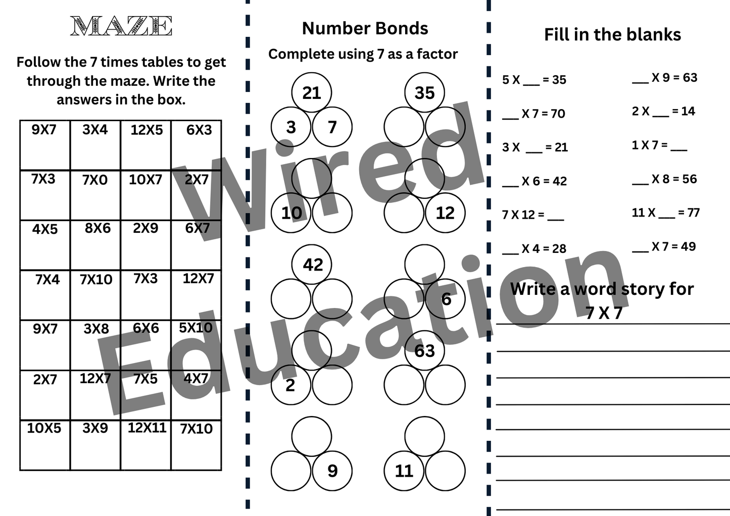 7 Times table brochure