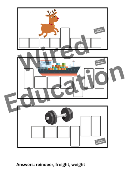 Spelling with sounds ei words