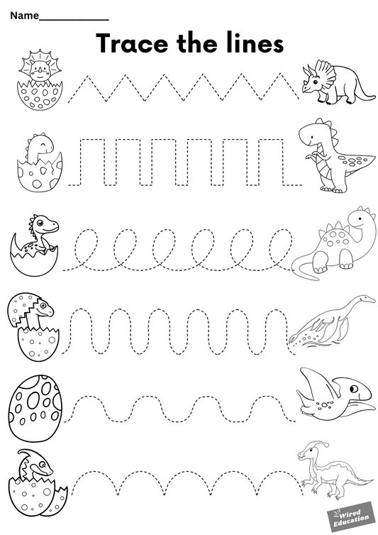 Dino tracing lines