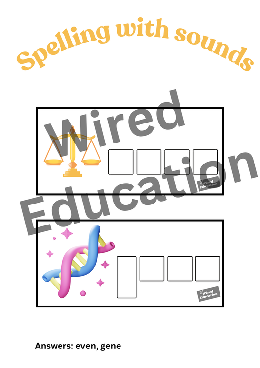 Spelling with sounds e_e words
