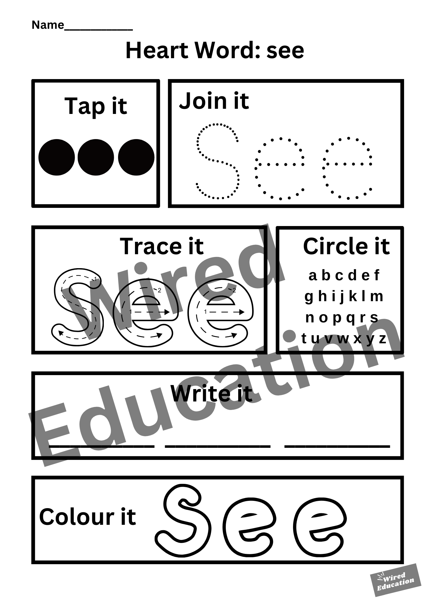 Heart word see