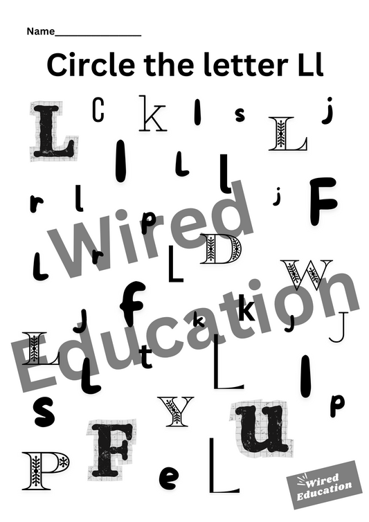 Circle the letter L