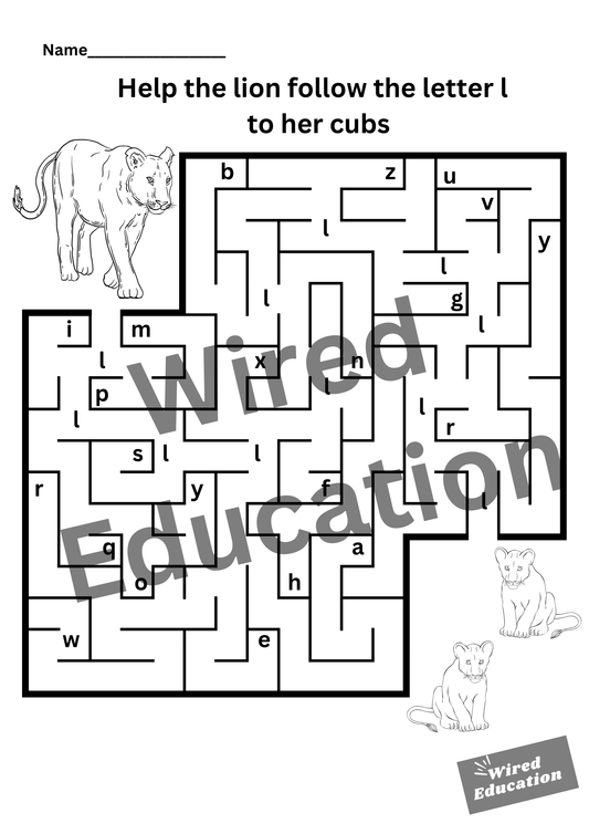 Letter L maze