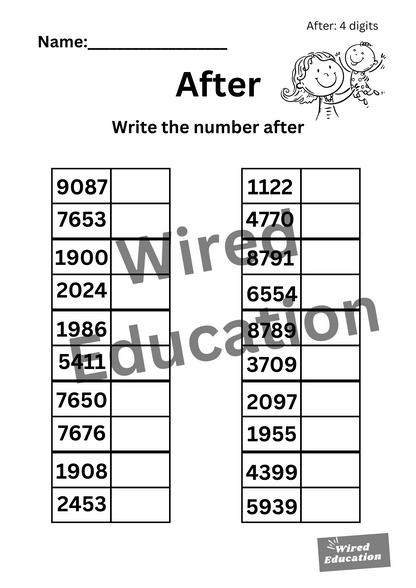 Numbers After (4 digits)