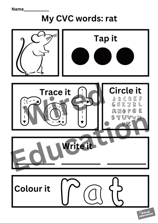 My CVC words- rat