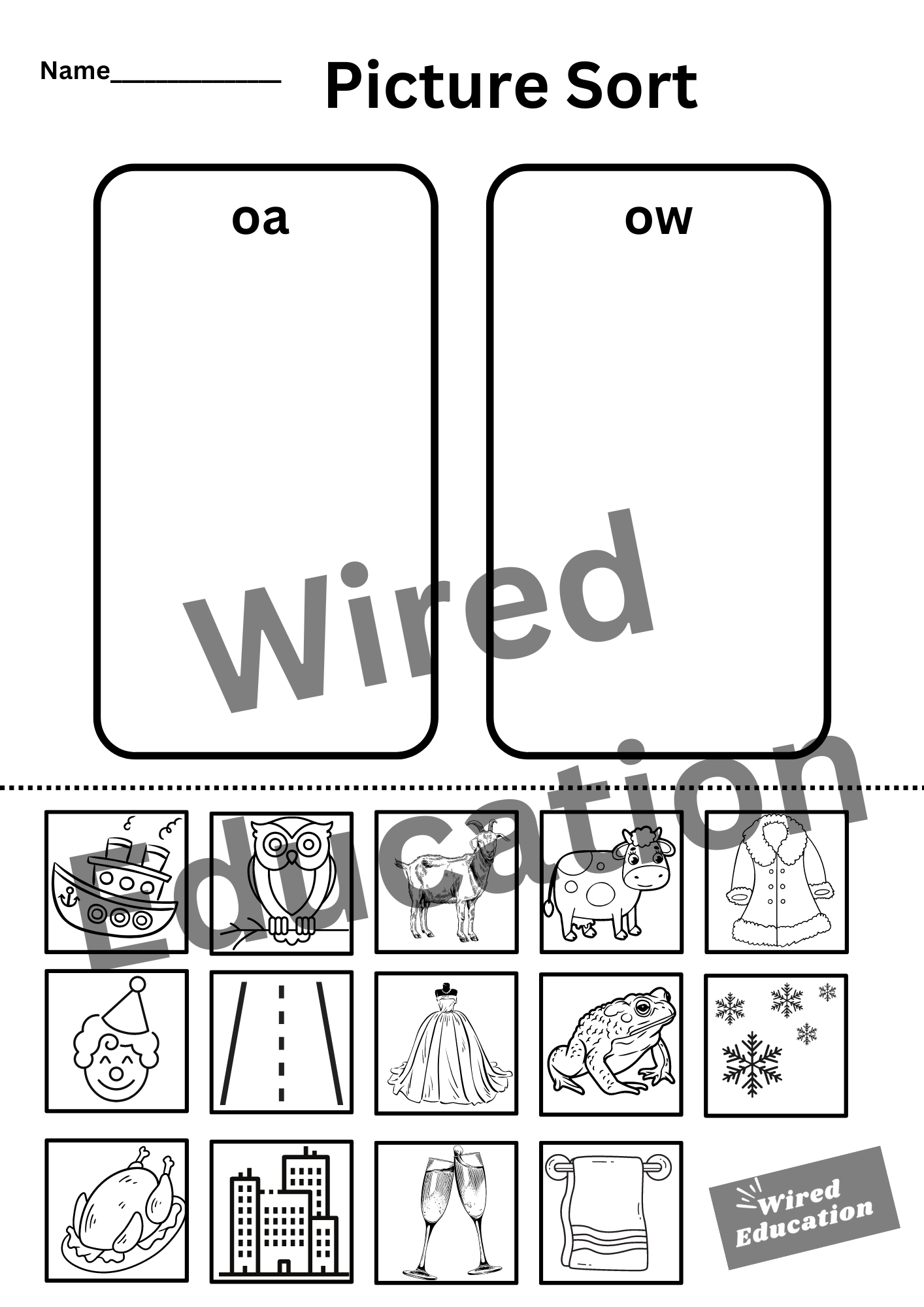 oa/ow picture sort