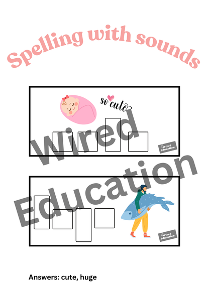 u_e spelling with sounds