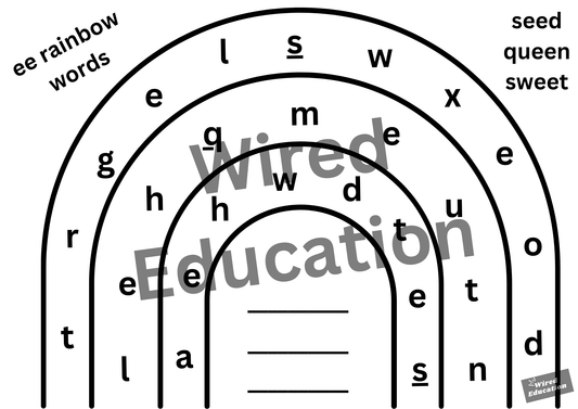 ee rainbow words