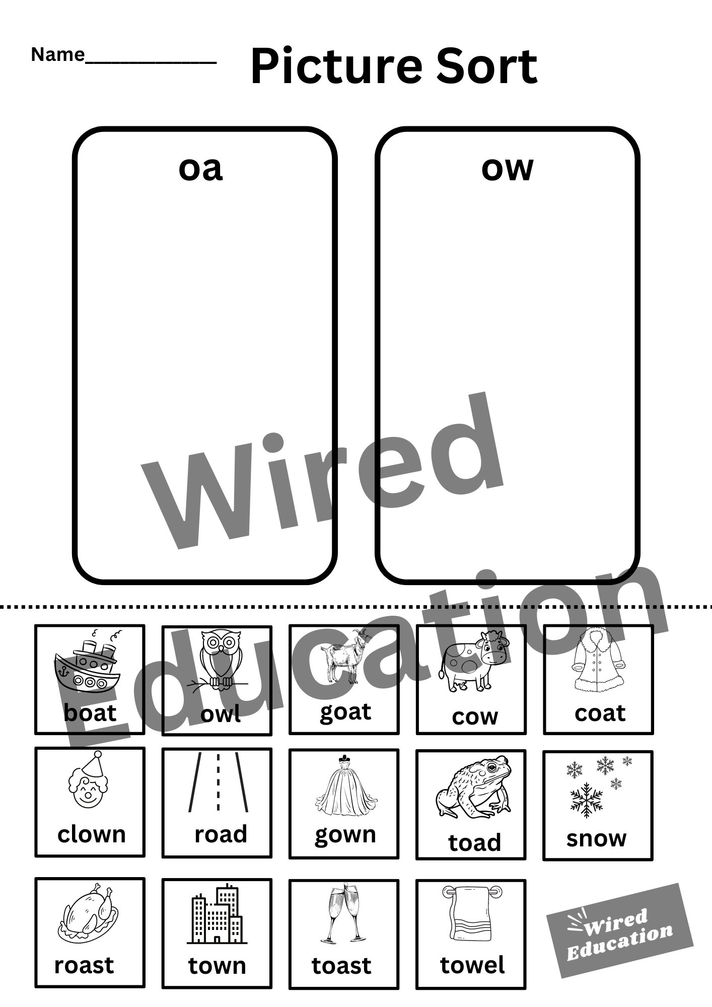 oa/ow picture sort