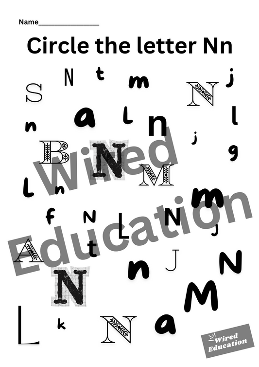Circle the letter N
