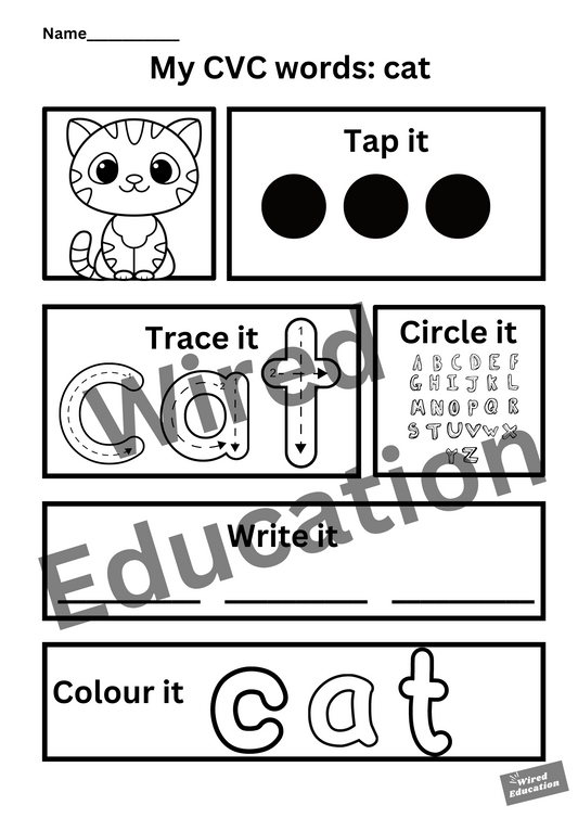 My CVC words- cat