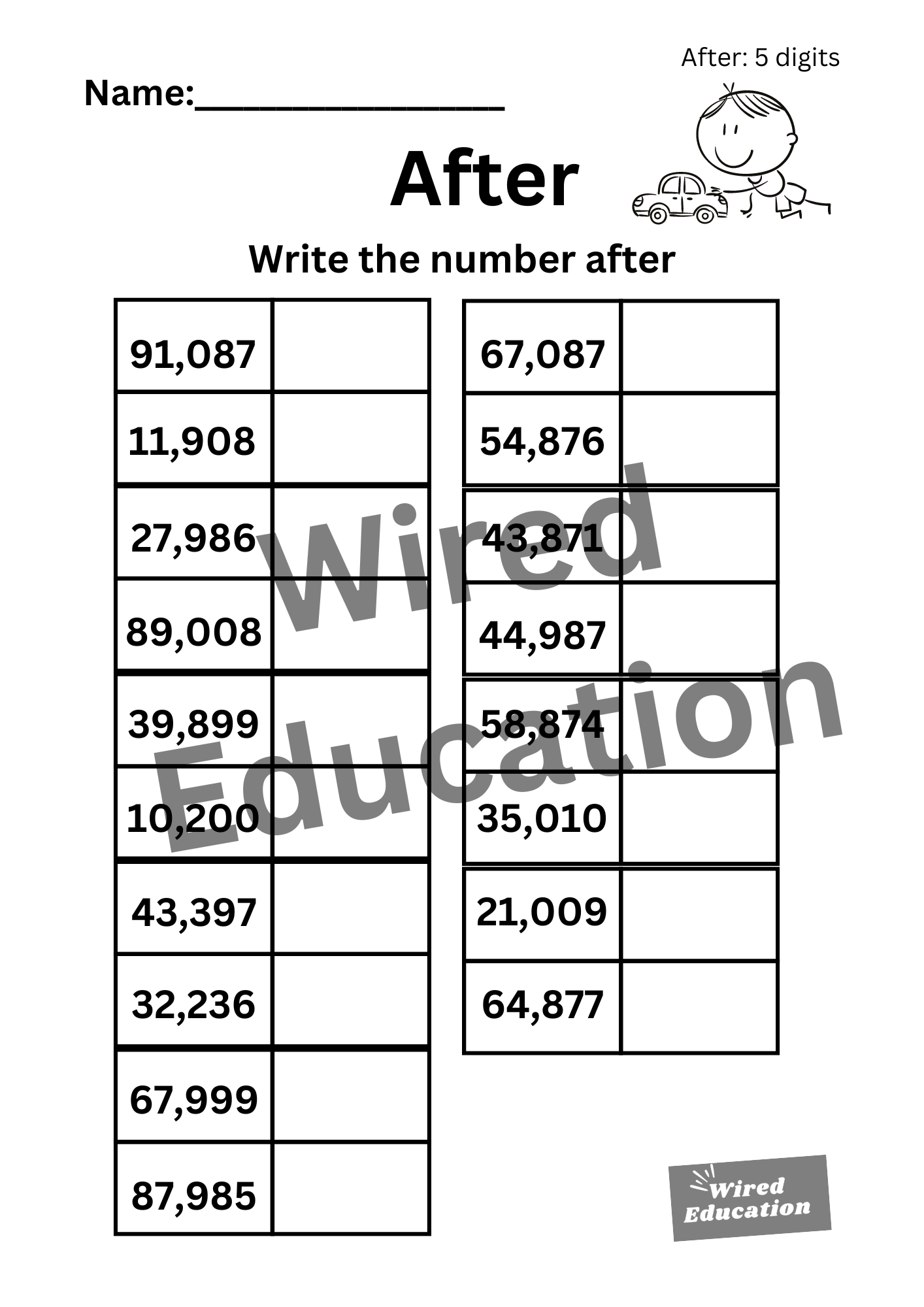 Numbers After (5 digits)