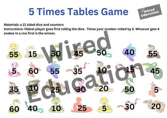 5 Times Table Game