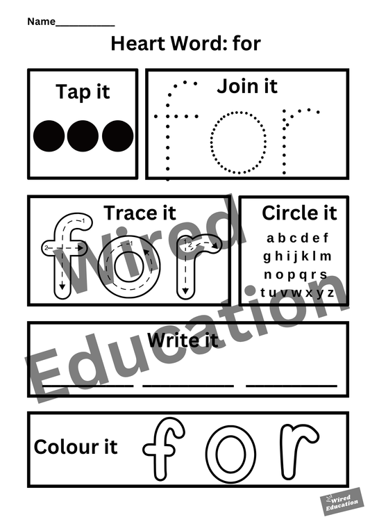 Heart word for