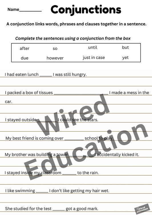 Using conjuctions