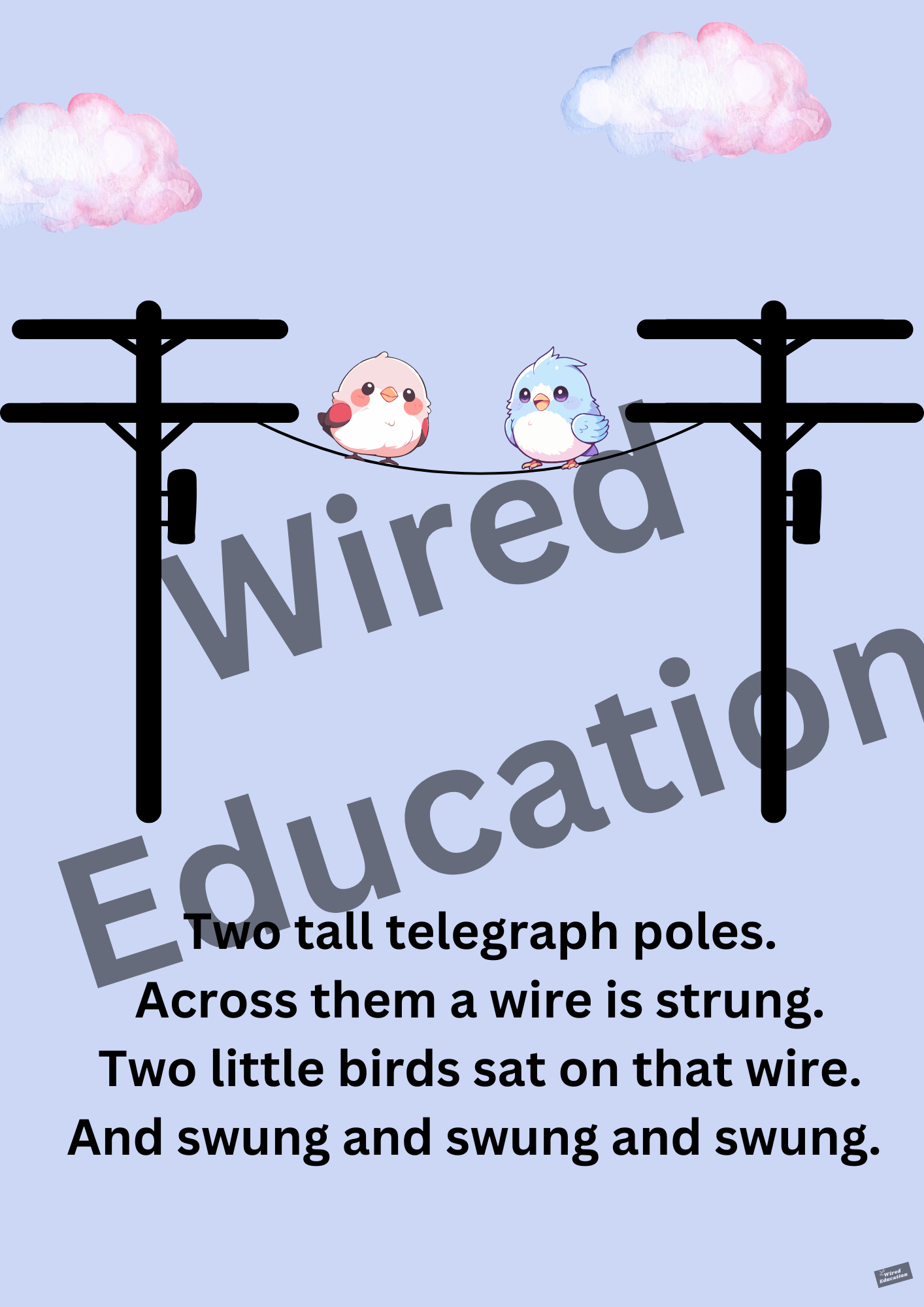 Poem: two tall telegraph poles