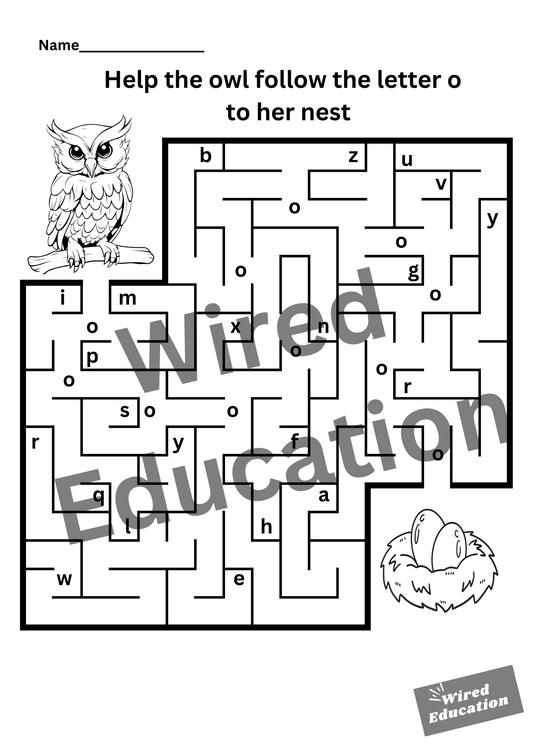 Letter O maze