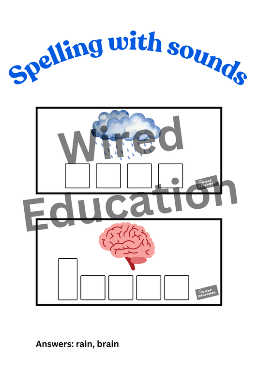 Spelling with sounds ai words