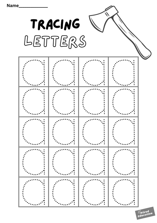 Letter tracing a