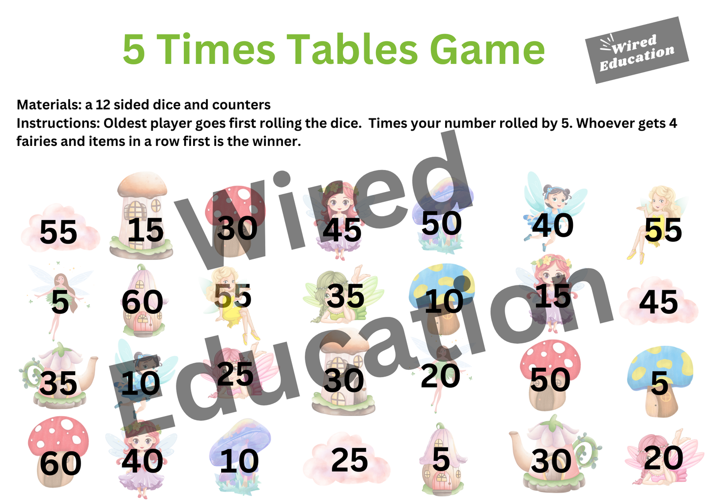 5 Times Table Game