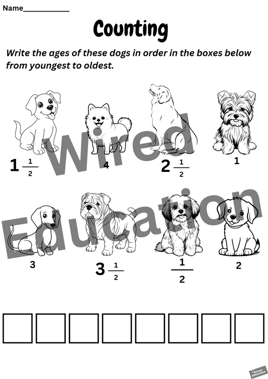 Ordering fractions dogs