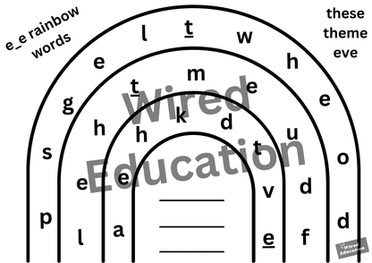 e_e rainbow words