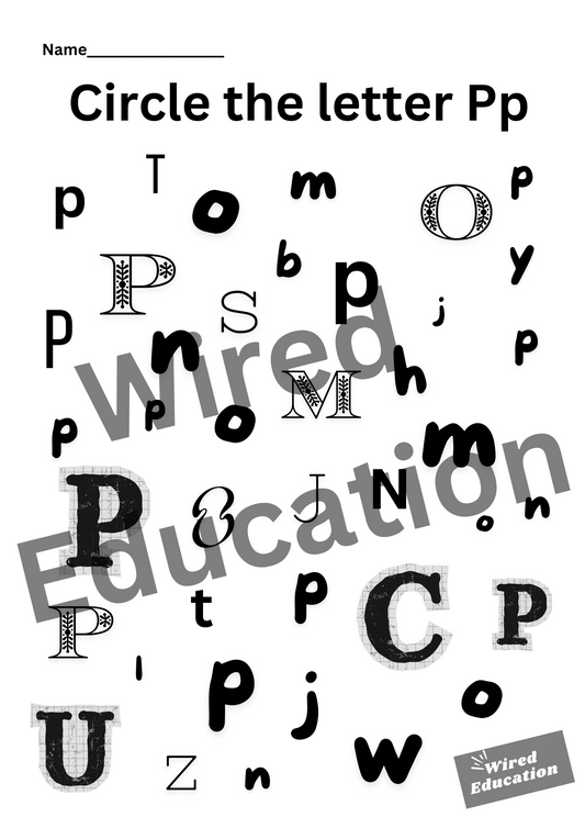 Circle the letter P
