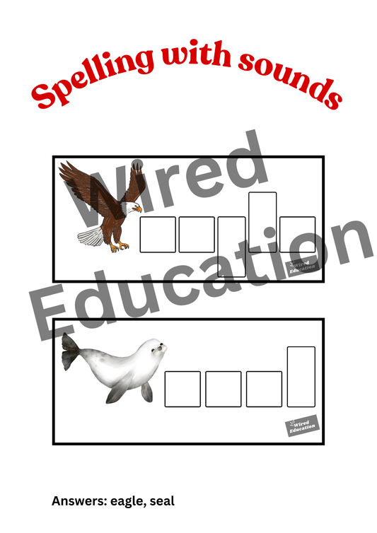 Spelling with sounds ea words
