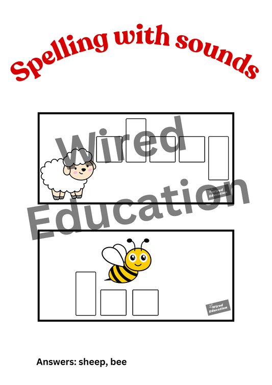 Spelling with sounds ee words