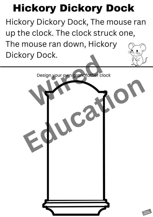 Poem: Hickory Dickory Dock and activity