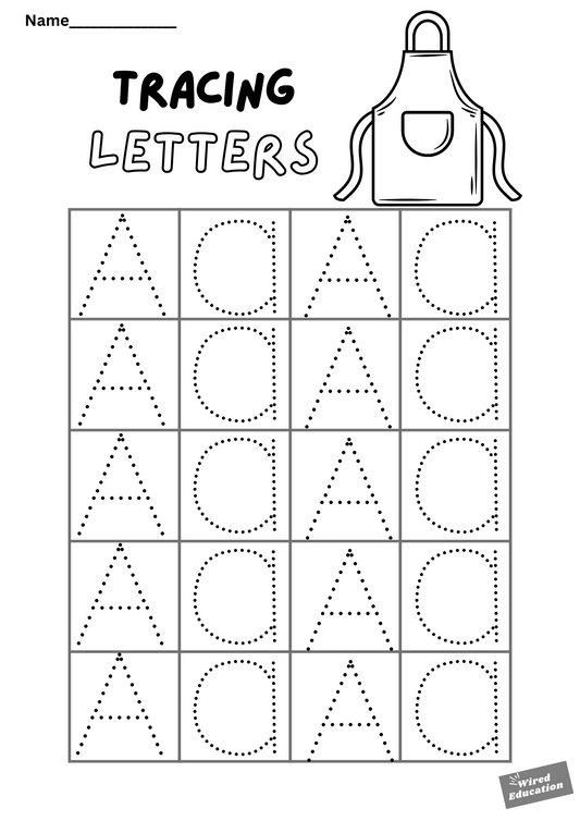 Letter tracing Aa
