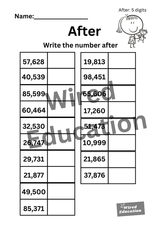 Numbers After (5 digits)