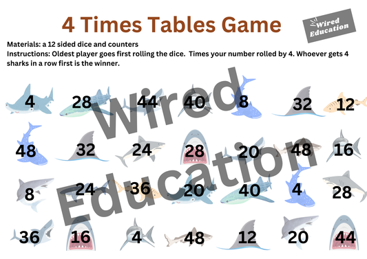 4 Times Table Game