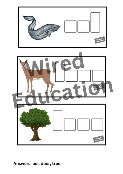 Spelling with sounds ee words